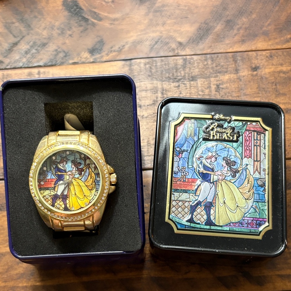 Disney Beauty and the Beast Gold Watch